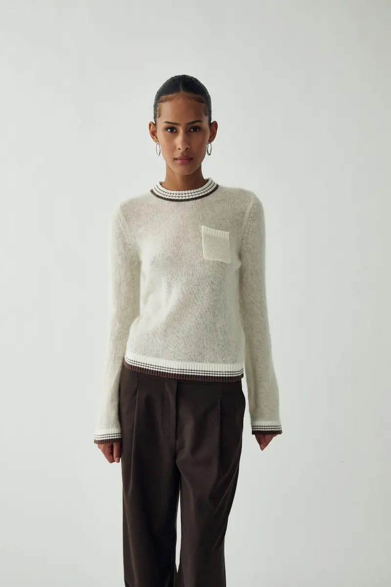 Noella - N-Marthy Ls Knit 16400002 - 1502 - Ivory Brown