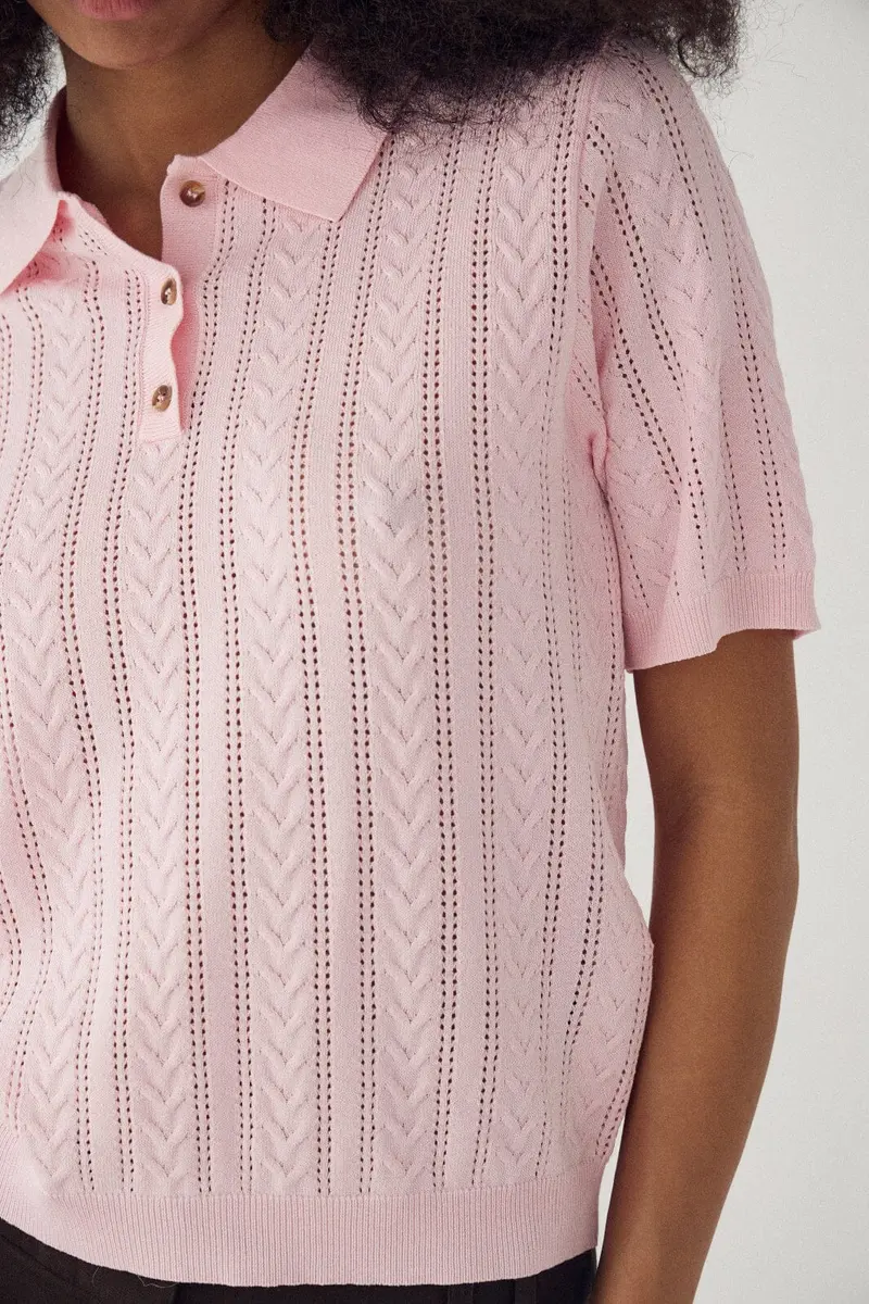Noella - N-Mecca Knit Polo 15830001 - 1279 - Baby Pink