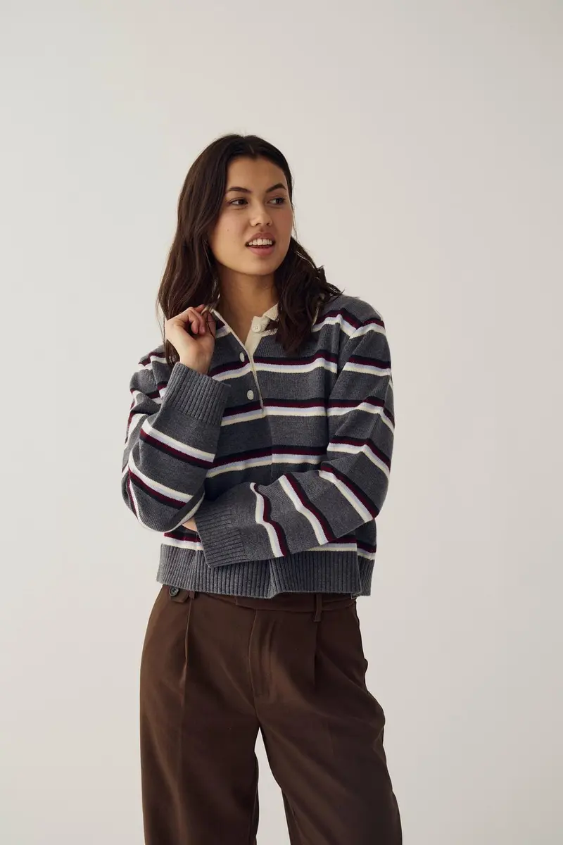 Noella - N-Merryll Knit 16070001 - 1533 - Delissa Grey Stripe