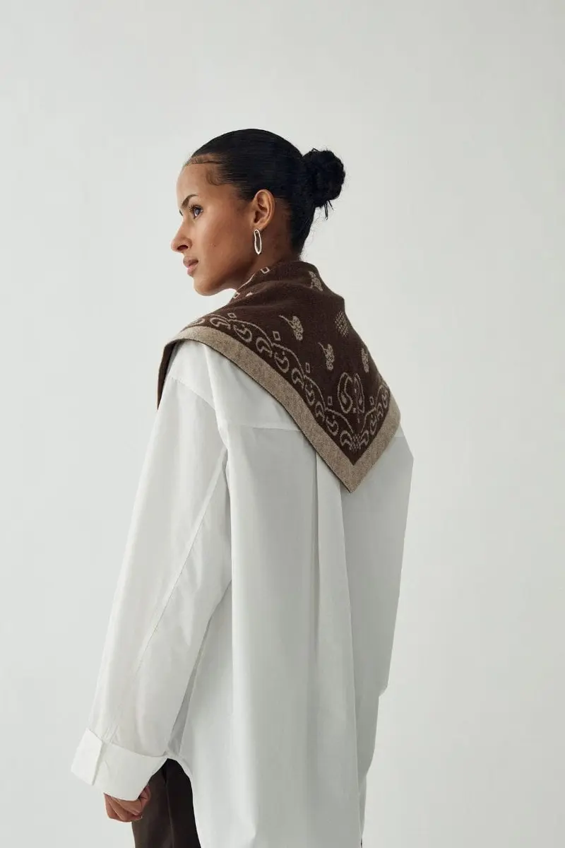 Noella - N-Neomi Scarf 17210001 - 476 - Sand Brown Mix