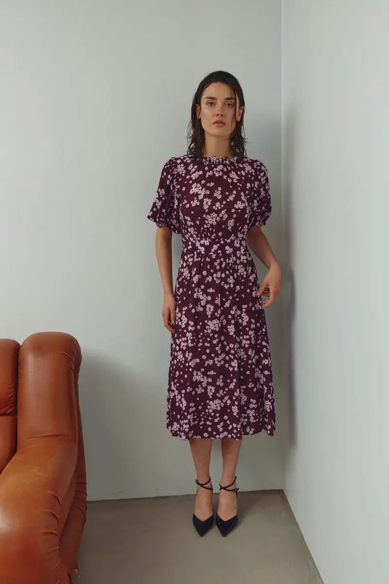 Noella - N-Ruth Dress 15130002 - 1433 - Deja Burgundy Print