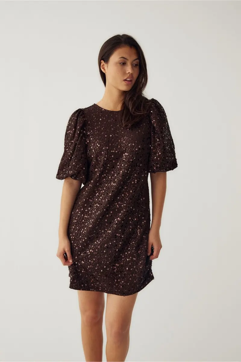 Noella - Pastis Short Dress 11630103 - 674 - Chocolate