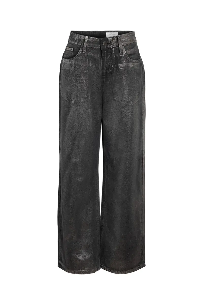 Noisy May - Nmadriana Nw Silver Coated Jeans Az453Mb - 4845014 Medium Blue Denim
