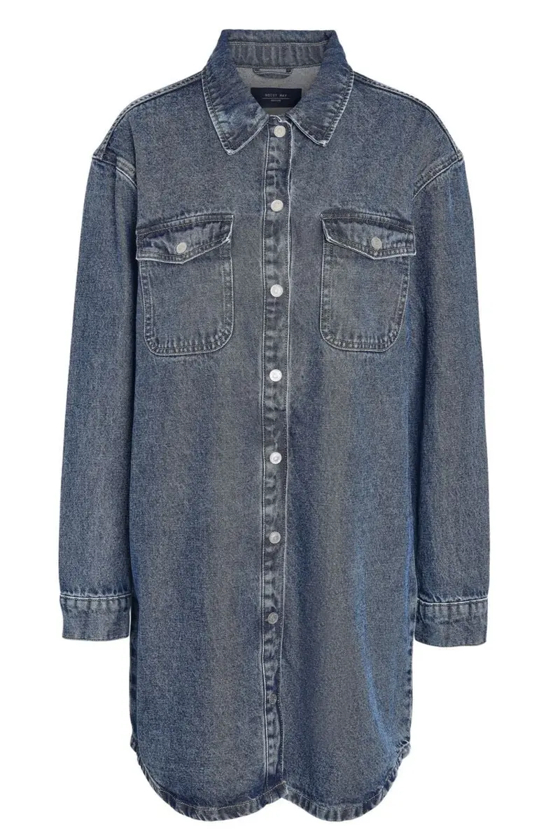 Noisy May - Nmalva L/S Denim Dress Az351Mb Fwd - 4581207 Medium Blue Denim