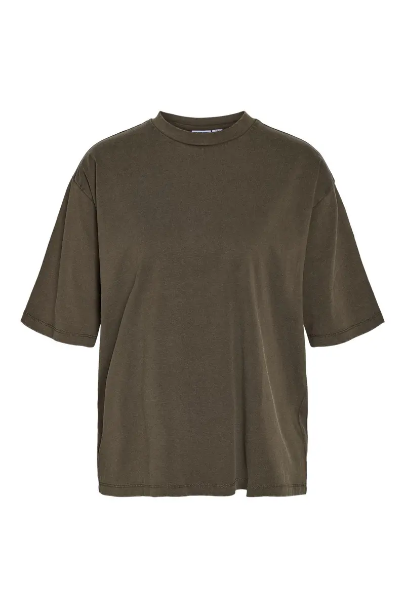 Noisy May - Nmkarla S/S Washed T-Shirt - 5012107 Chocolate Brown Washed