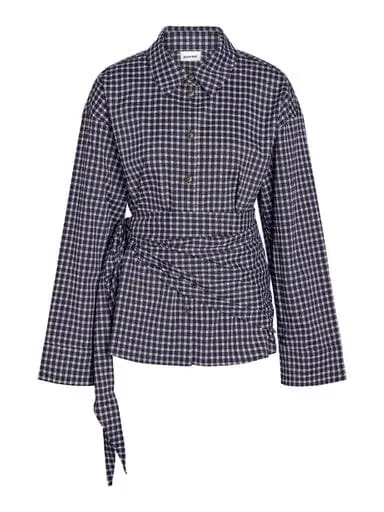Noisy May - Nmkilah L/S Scarfshirt - 5255182 Navy Blazer Birch