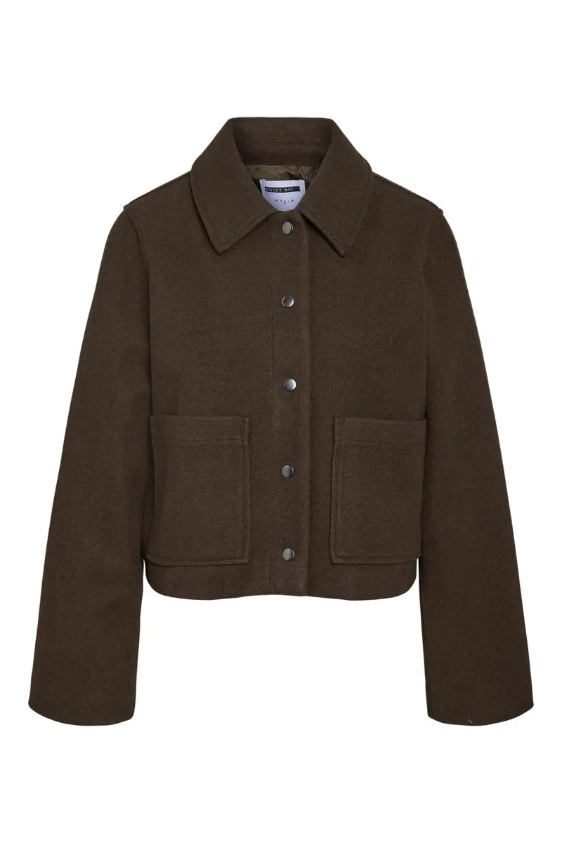 Noisy May - Nmlucy Short Jacket - 5025839 Chocolate Brown Melange