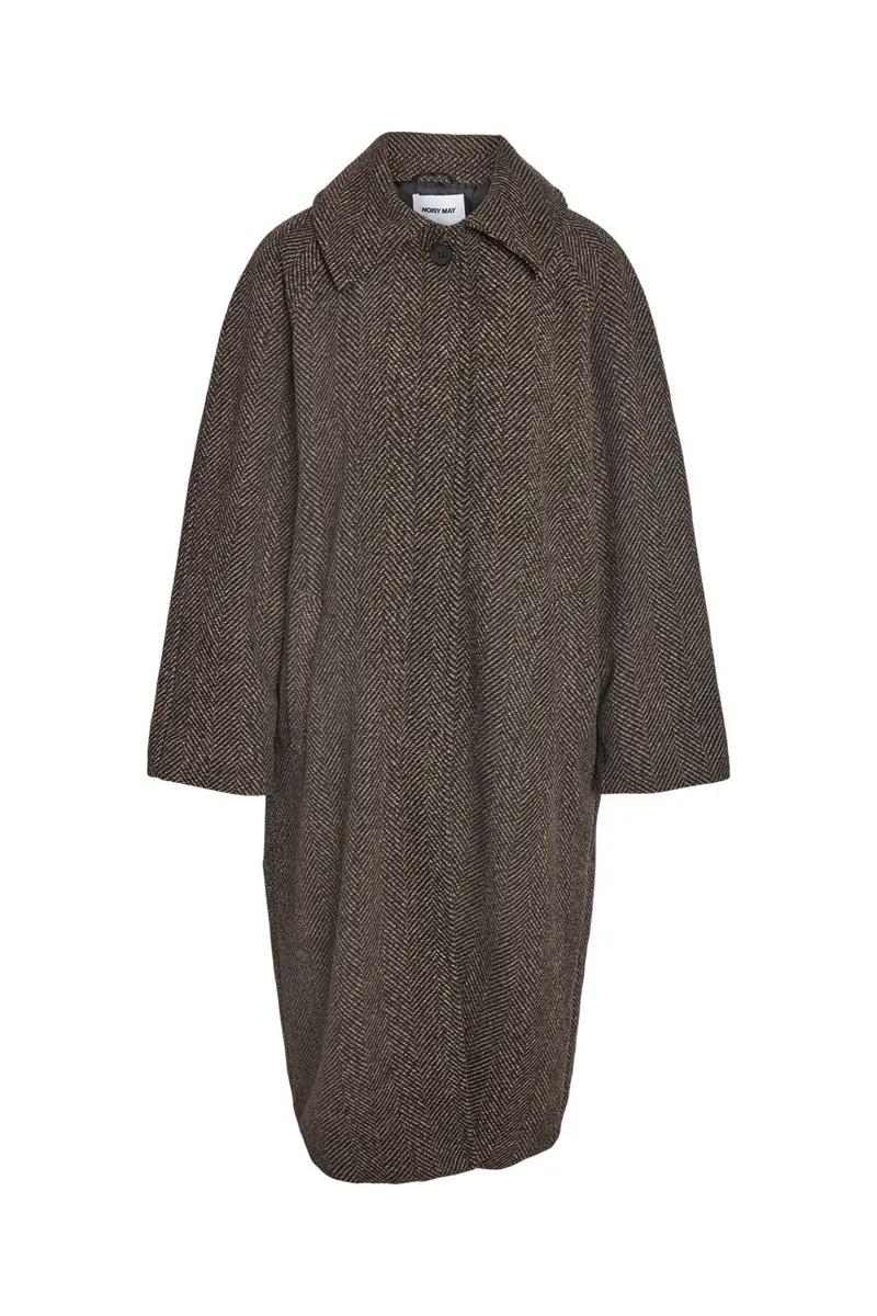 Noisy May - Nmmaddie L/S Coat - 5075801 Chocolate Brown
