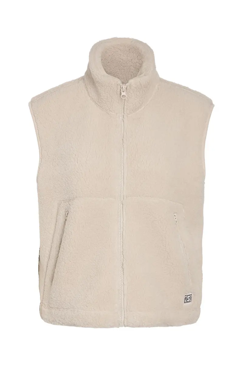 Noisy May - Nmmasey Short Teddy Vest - 4982039 Silver Lining