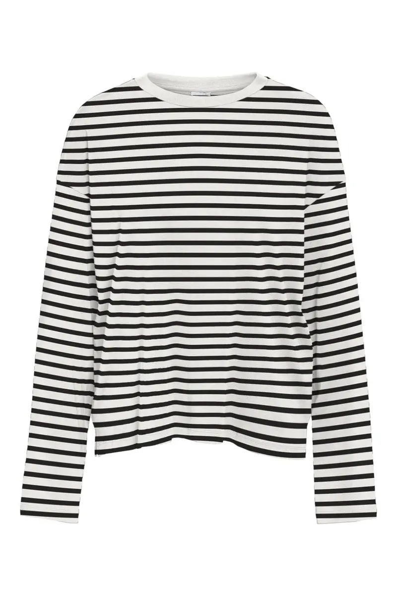 Noisy May - Nmmocca L/S Regular Fit Top - 5175143 Cloud Dancer Black