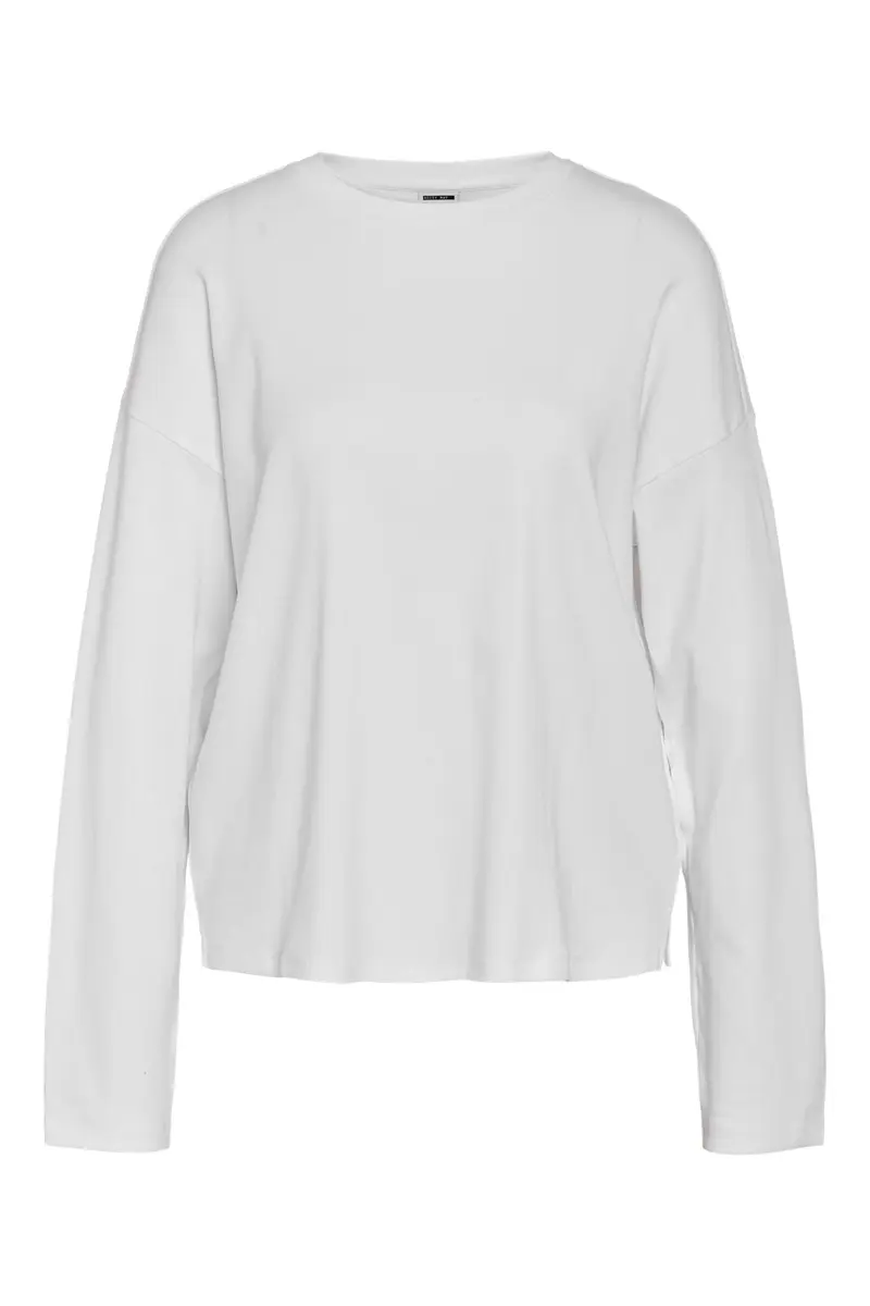 Noisy May - Nmmocca L/S Regular Fit Top Fwd - 4793255 Bright White