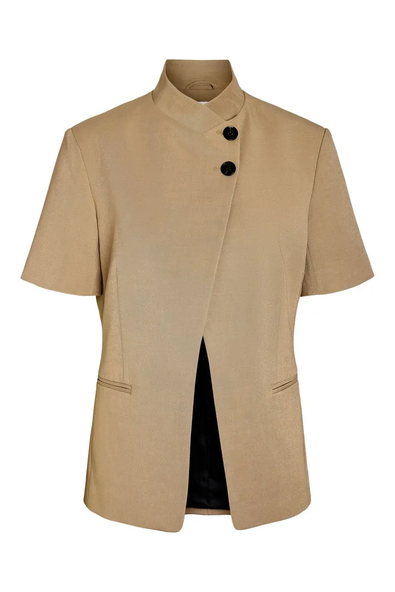 Noisy May - Nmmonna S/S Stand Collar Blazer - 5189375 Fossil