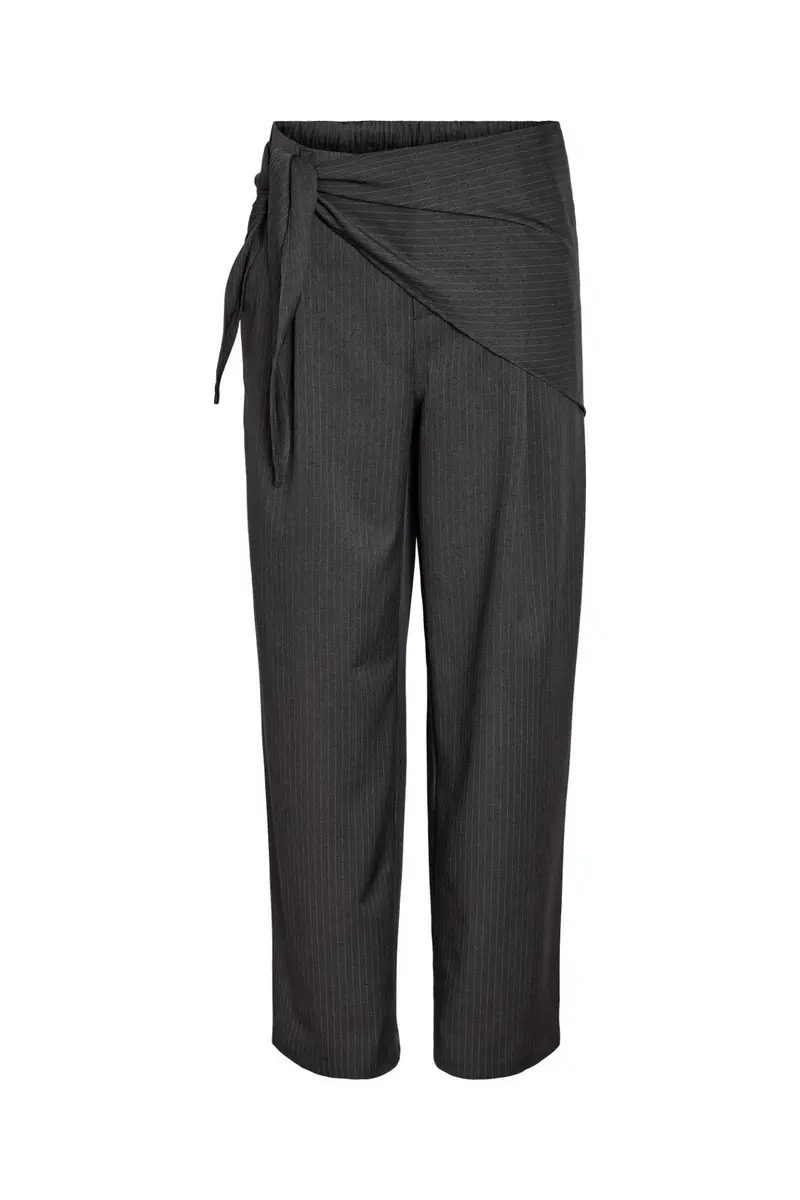 Noisy May - Nmpine Pinstripe Scarf Pant Tnt/20 - 5213288 Charcoal Gray Pinstripe