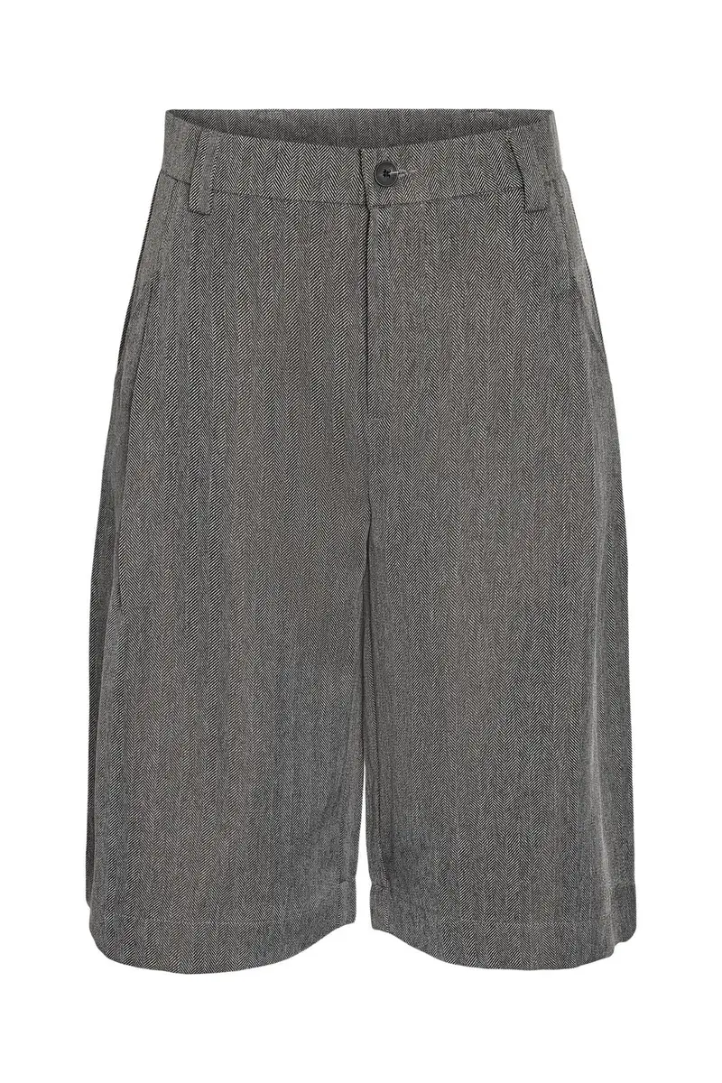 Noisy May - Nmremy Bermuda Shorts Tlr - 5056930 Dark Grey Herringbone