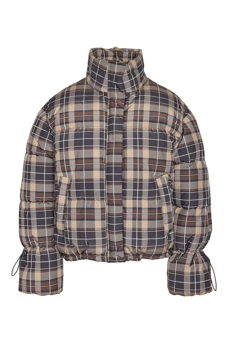 Noisy May - Nmrosy Puffer Jacket - 5103009 Chocolate Brown Checks