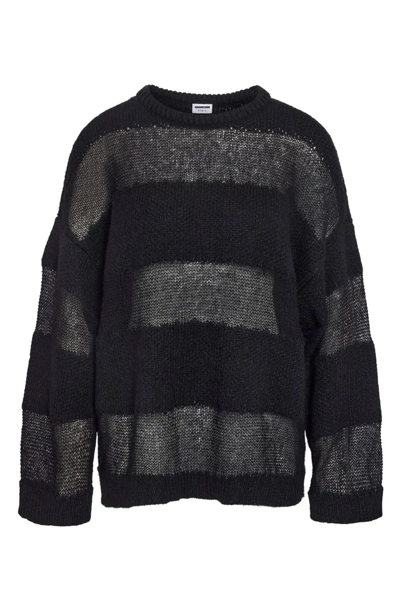 Noisy May - Nmselvi L/S Jacquard Knit Fwd - 4847867 Black