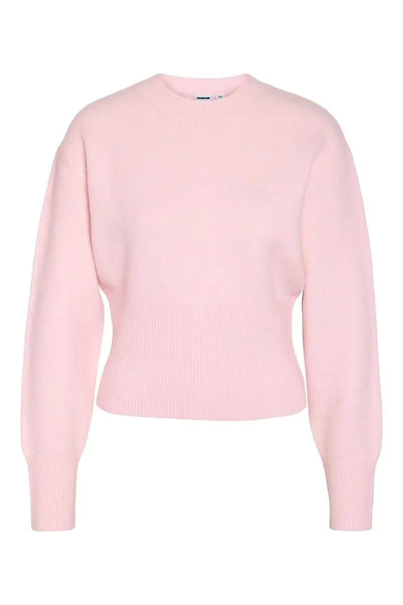 Noisy May - Nmsloan L/S O-Neck Knit - 5026364 Romance Rose