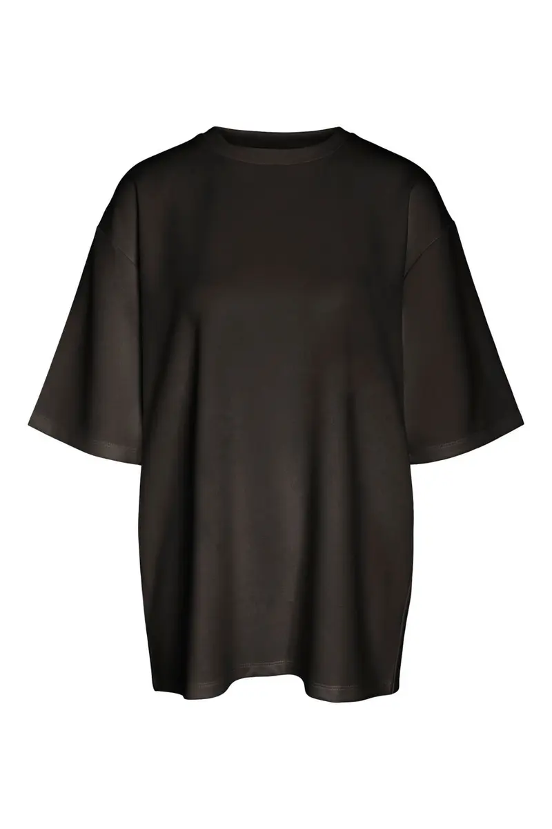 Noisy May - Nmtara S/S Oversize Bow T-Shirt - 5165140 Black Black Satin Bow