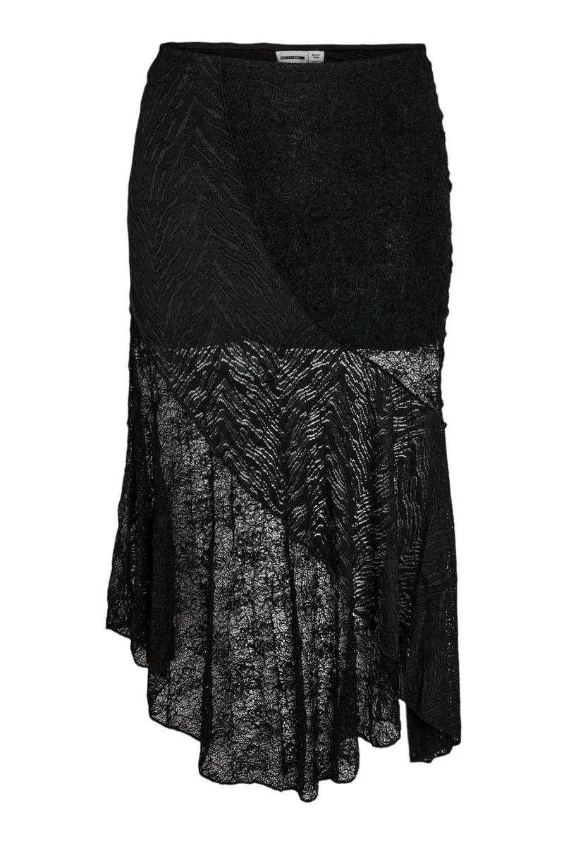 Noisy May - Nmtrudy Asymetric Lace Skirt - 5013068 Black
