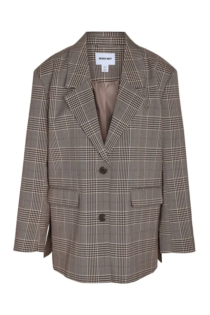 Noisy May - Nmwera L/S Slit Blazer Tlr - 5059731 Oatmeal Fig
