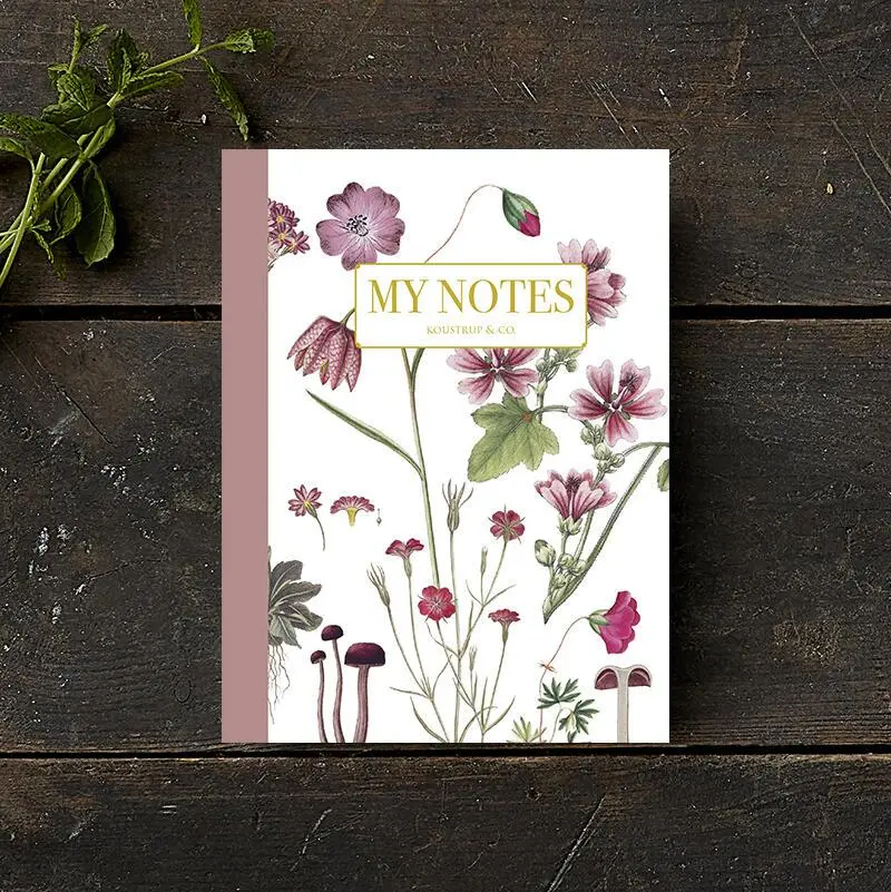 Noteshæfte / Rosa floral