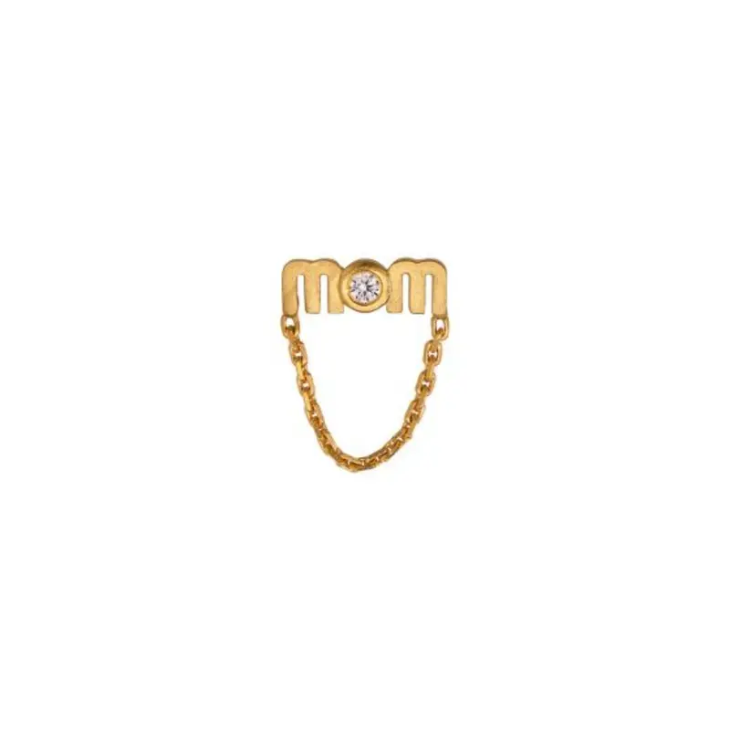 Ny Wow Mom Mini with Chain Earring / Guld