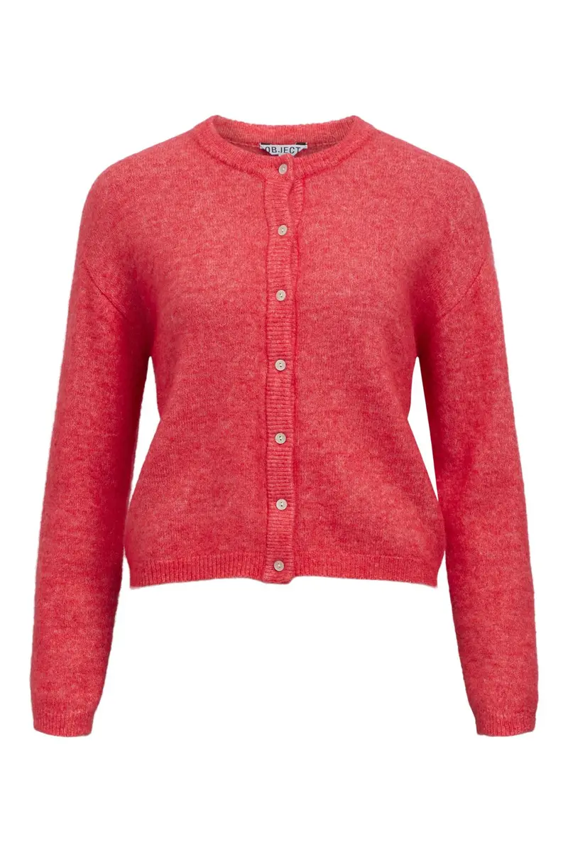Object - Objagate L/S Re Knit Cardigan - 4912211 Poinsettia Melange