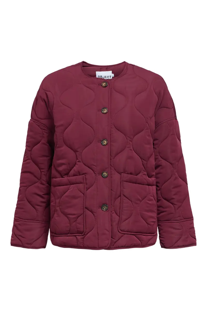 Object - Objallie Ls Lo Quilted Jacket - 5049337 Windsor Wine