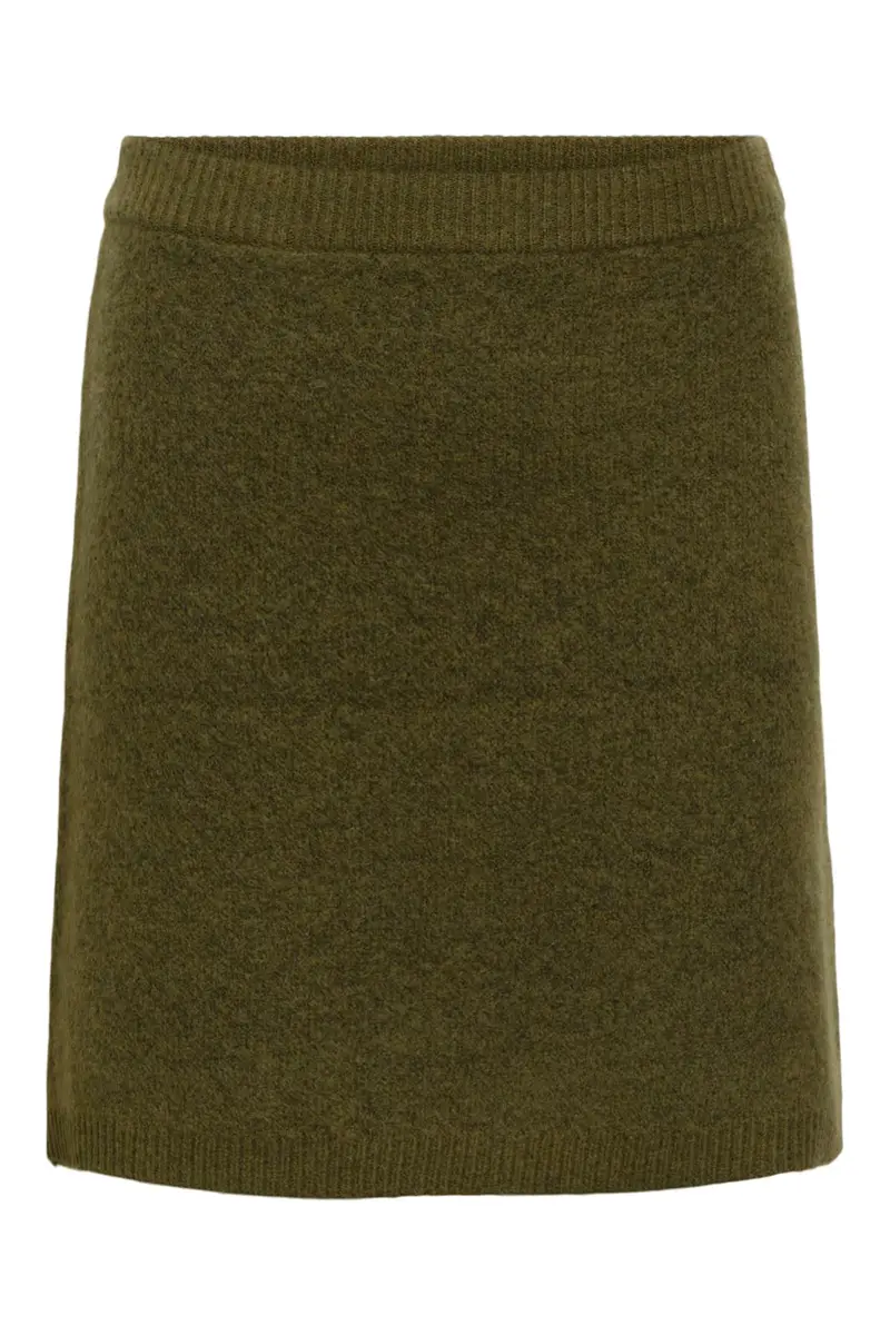 Object - Objcitha Re Short Knit Skirt 147 - 5113227 Martini Olive Melange