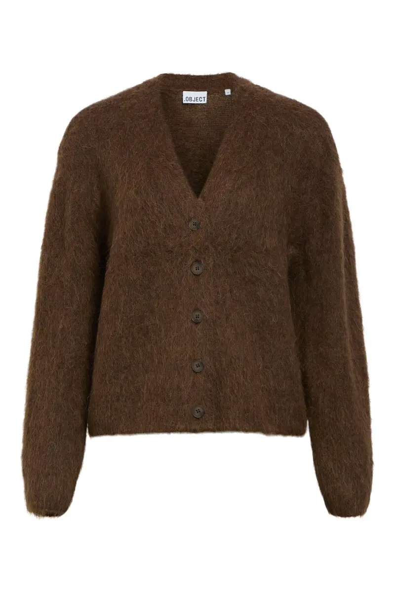 Object - Objharry L/S Lo Knit Cardigan - 5104006 Carafe Melange
