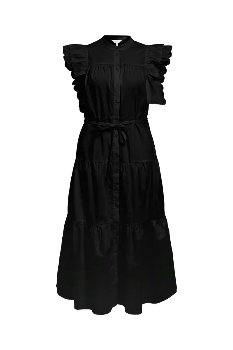 Object - Objhope Chinna Re S/S Long Dress - 4821215 Black