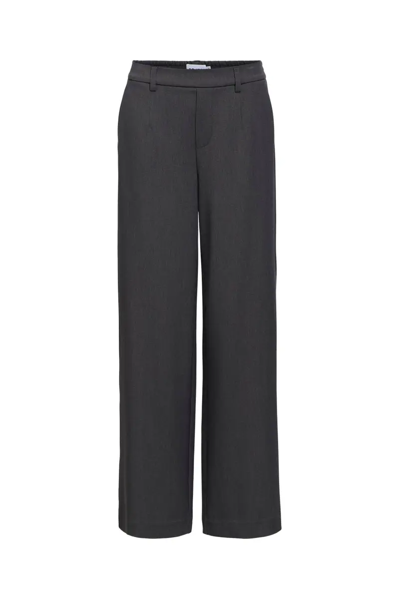 Object - Objlisa Wide Pant - 4637387 Medium Grey Melange