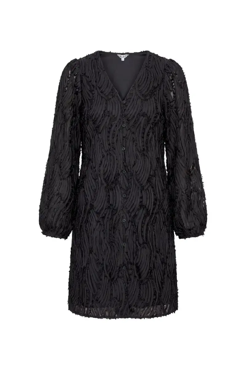 Object - Objlucie Luka L/S Re Dress 147 - 5167634 Black