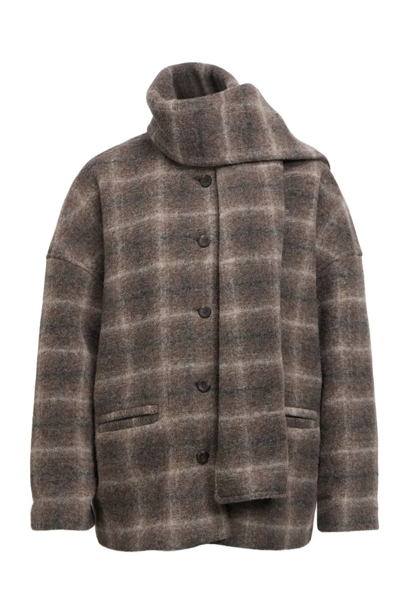 Object - Objmaise L/S Lo Scarf Jacket - 5049715 Carafe Check