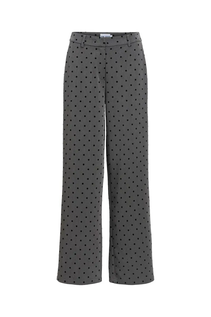 Object - Objmaxine Lo Pant 147 - 5145511 Gunmetal Black Dots