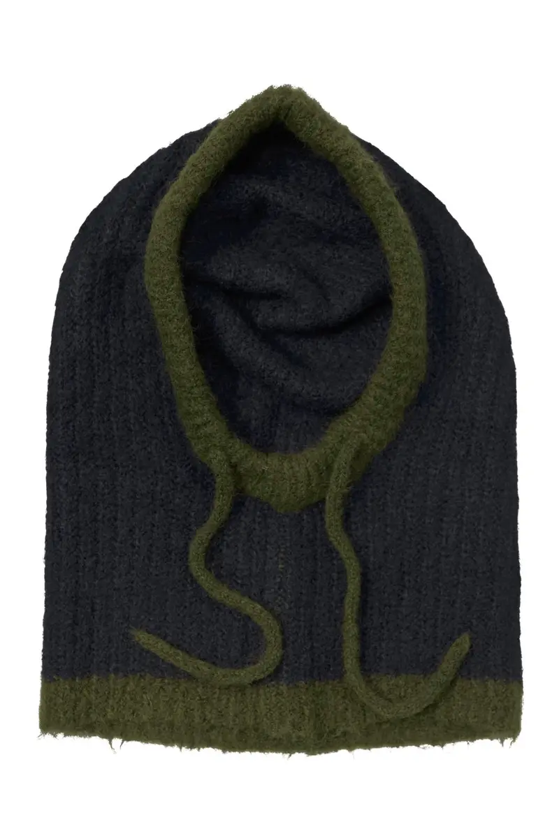 Object - Objmilu Knit Balaclava - 5173225 Raven Bronze Green