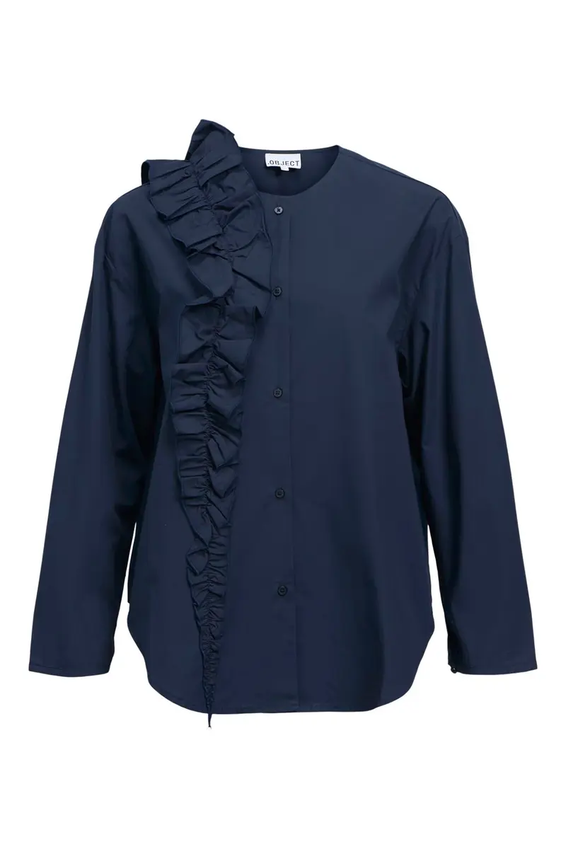 Object - Objmuni L/S Re Shirt 147 - 5111613 Sky Captain