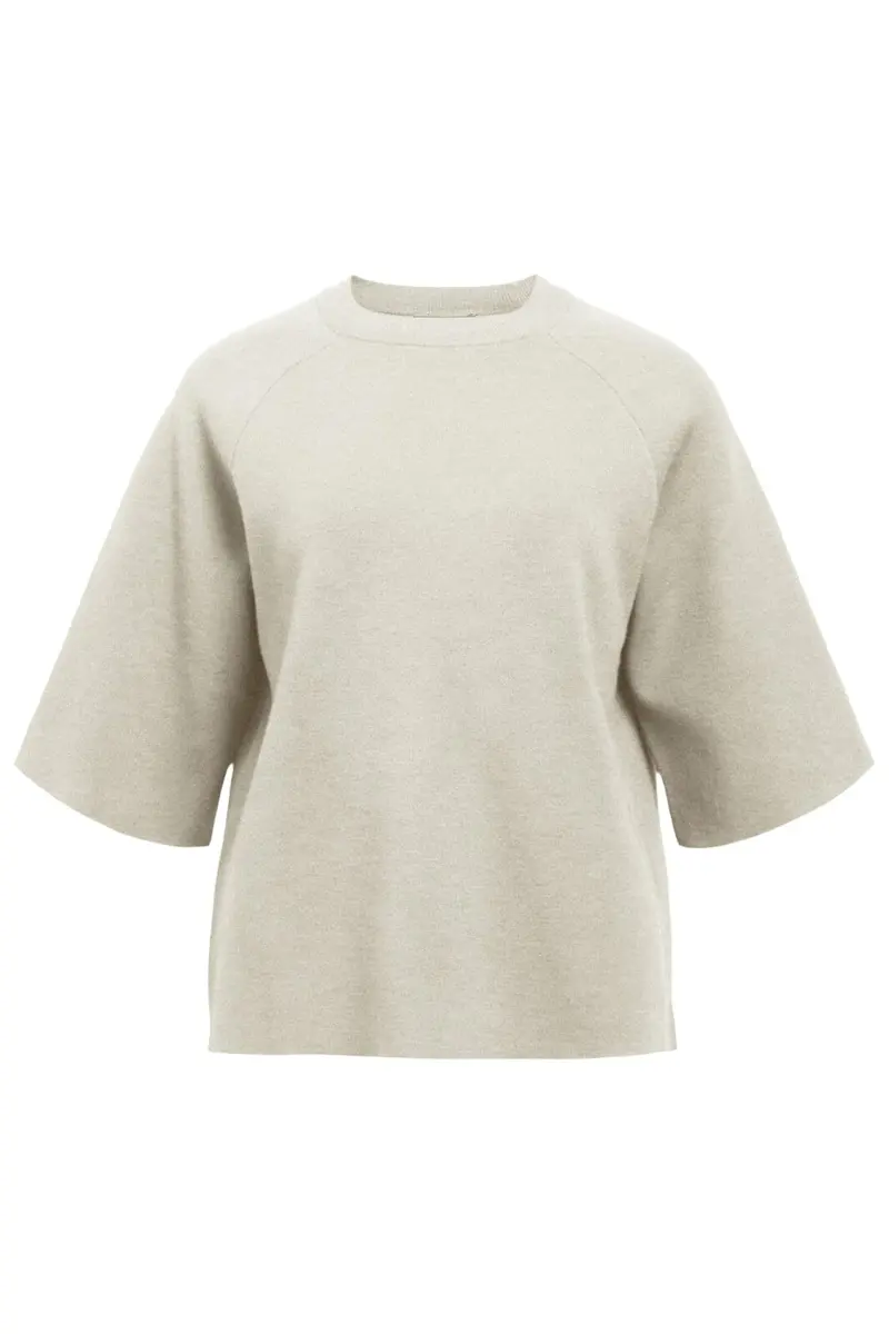 Object - Objreynard 2/4 Knit Pullover - 4856928 Silver Gray