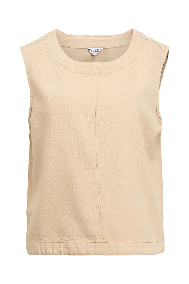 Object - Objrosie S/L Lo Denim Top - 5043361 Humus