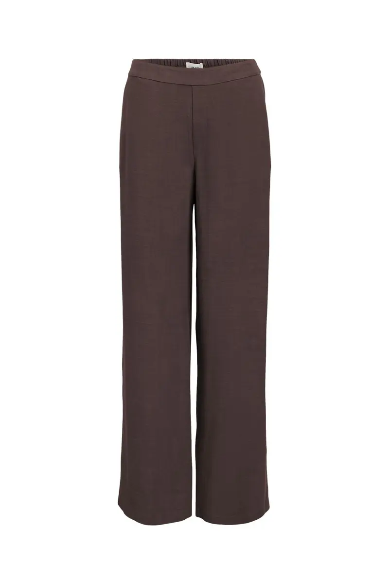 Object - Objsanne Aline Wide Pant - 4961492 Seal Brown