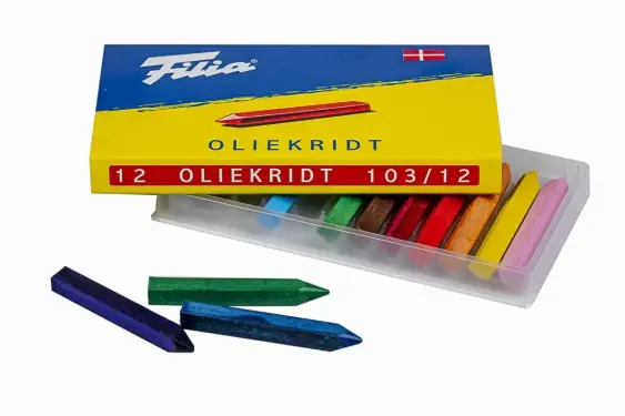 Oliekridt 12 stk, pink