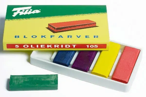 Oliekridt, blokke, 5 stk