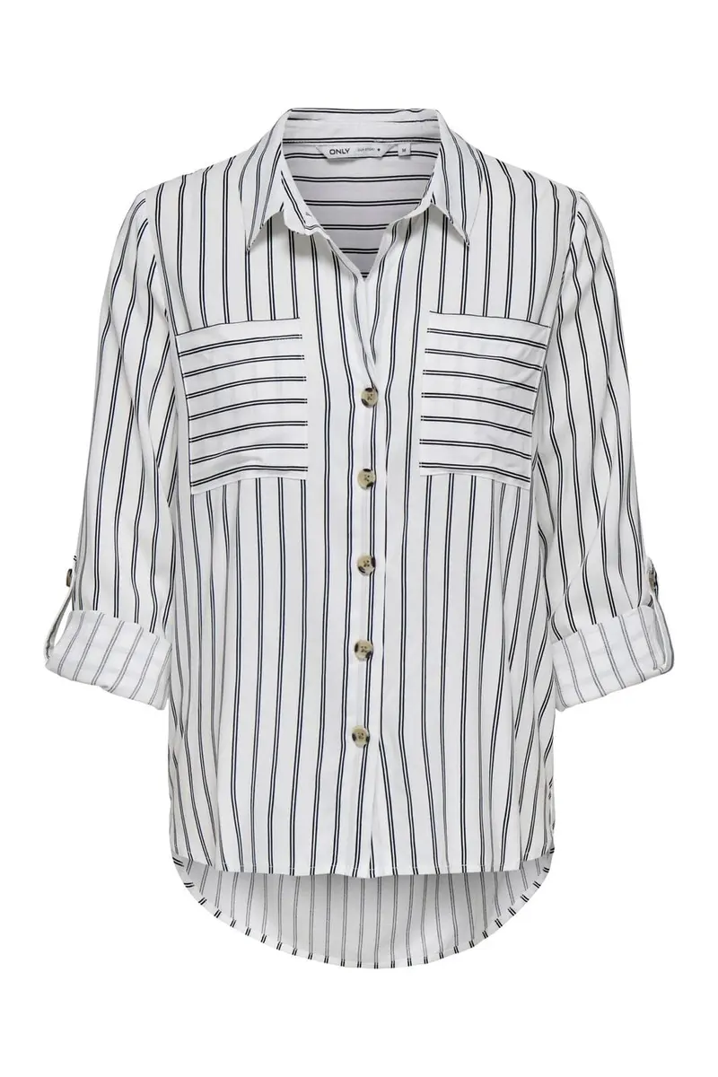 Only - Asmin Shirt L/S - 4849970 Cloud Dancer Lise