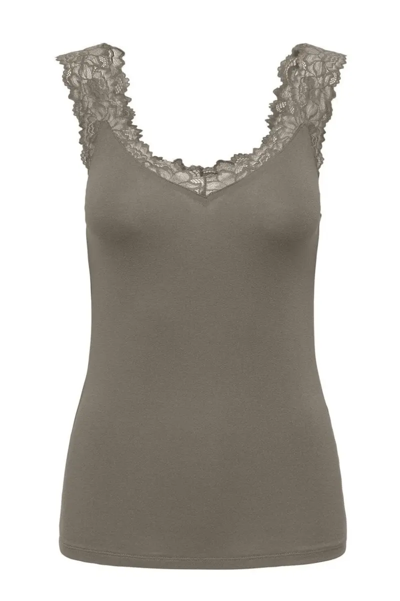 Only - Onl30 Free Life S/L Singlet Top - 4941141 Walnut