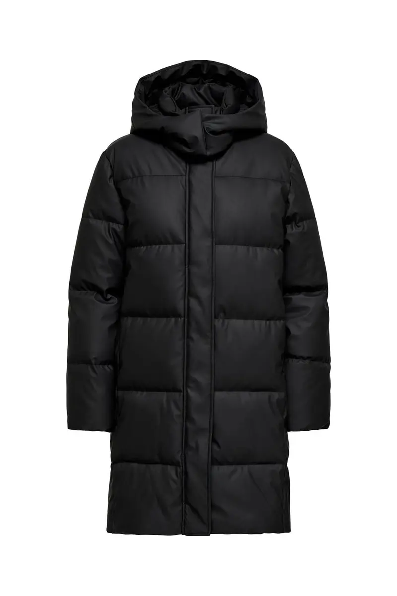 Only - Onlagnes Coated Long Puffer Coat - 4925204 Black