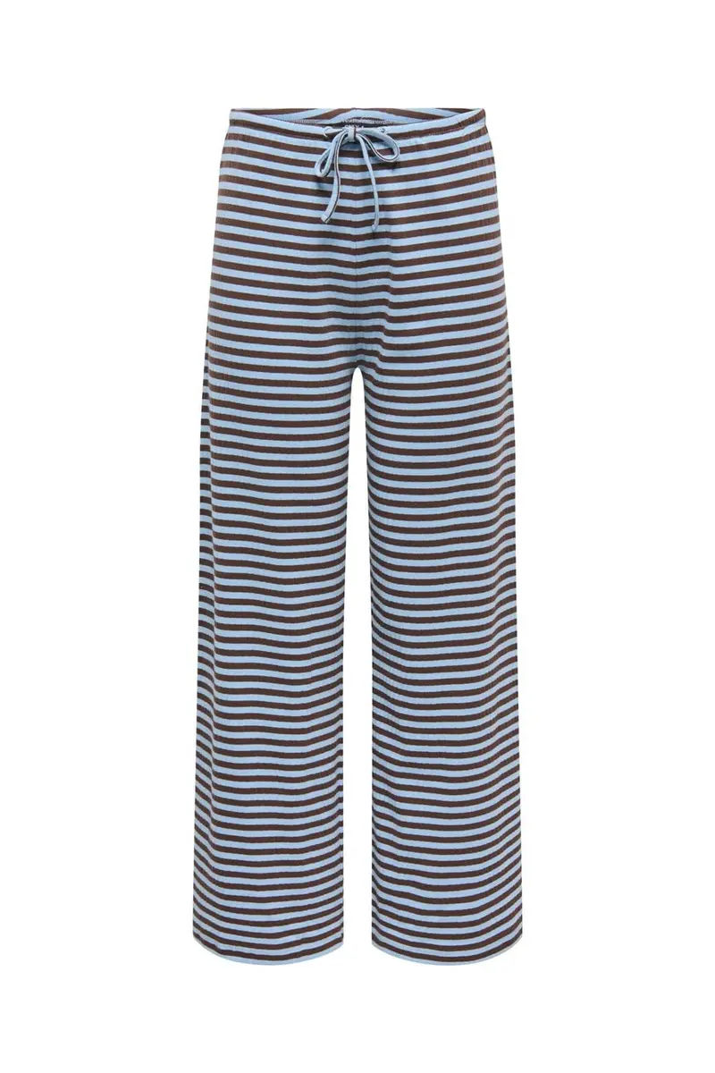 Only - Onlaida Striped Pant - 5229062 Chicory Coffee Chambray Blue Stripe
