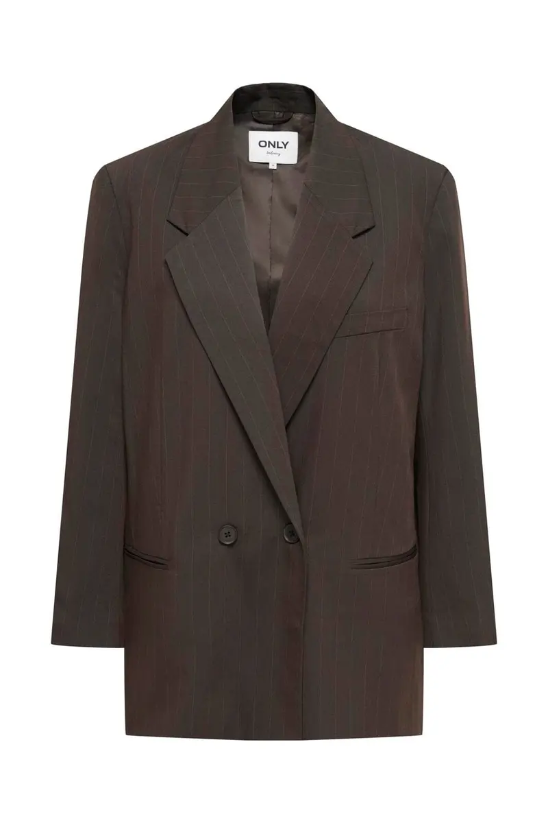 Only - Onlalden L/S Ovs Pinstripe Blazer Tlr - 5129041 Mole Pumice Stone Pinstripes