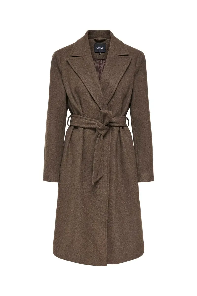 Only - Onlalvilda Wrap Coat - 5180321 Hot Fudge Melange