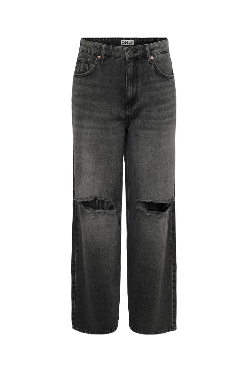 Only - Onlamber Lw Destroy Ovs Baggy Dot - 5016898 Washed Black