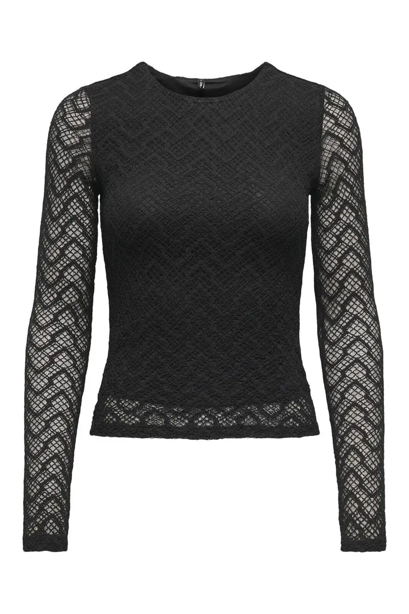 Only - Onlangila L/S Top Box - 4877608 Black